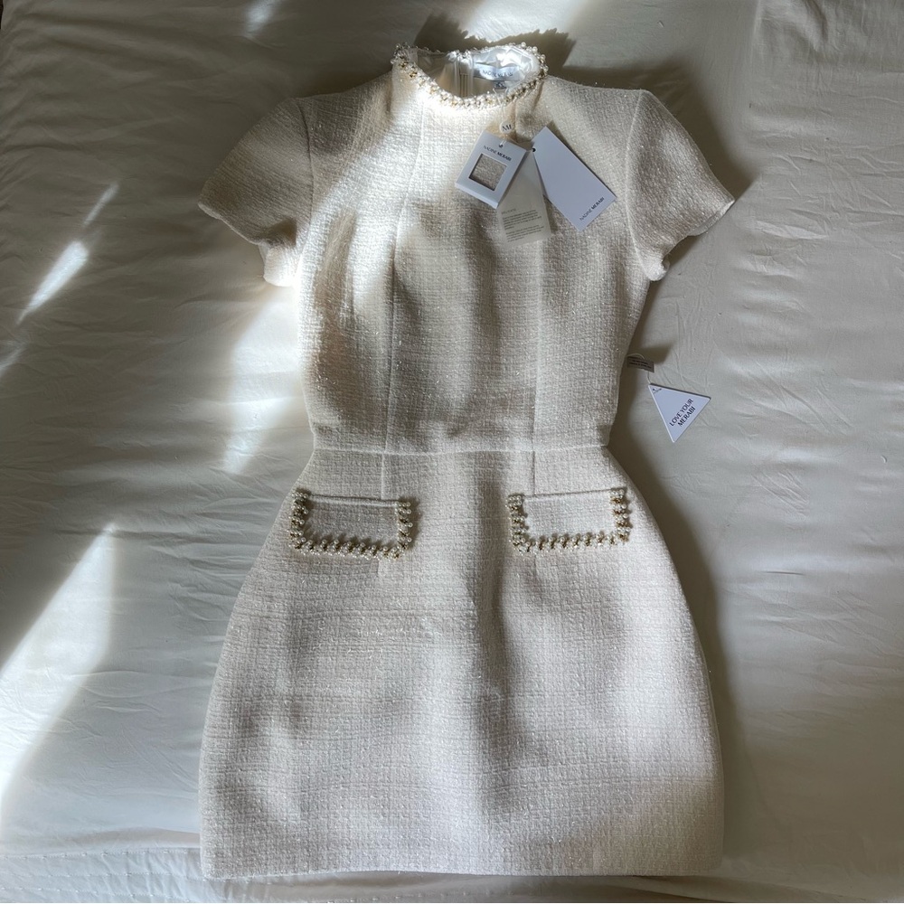 Brand New- Nadine Merabi Simone Ivory Dress 🤍✨ - Picture 4 of 15